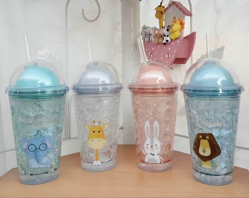 VASO ACRILICO DE COLORES 450ML - 1