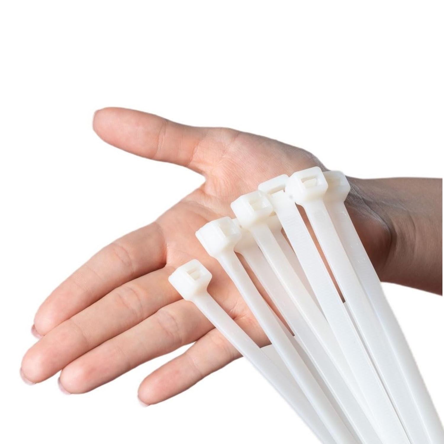 PACK X 3 BRIDAS PARA CABLES BLANCO 400 X 7,6 MM 100 PIEZAS  - 2