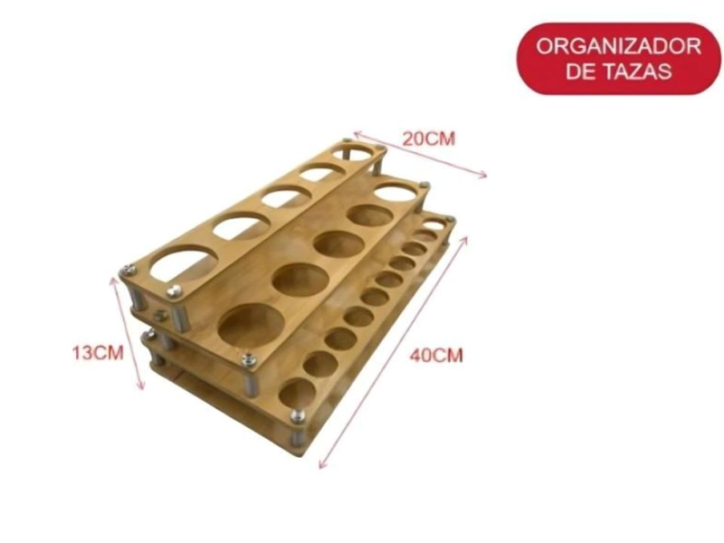 PORTA ESPECIERO ORGANIZADOR DE ESPECIAS DE MADERA - 2