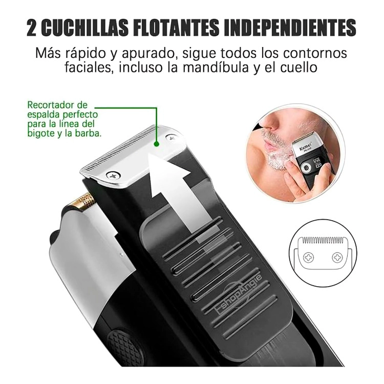 MAQUINA AFEITADORA SHAVER KEMEI KM-2026 INALAMBRICA USB - 1