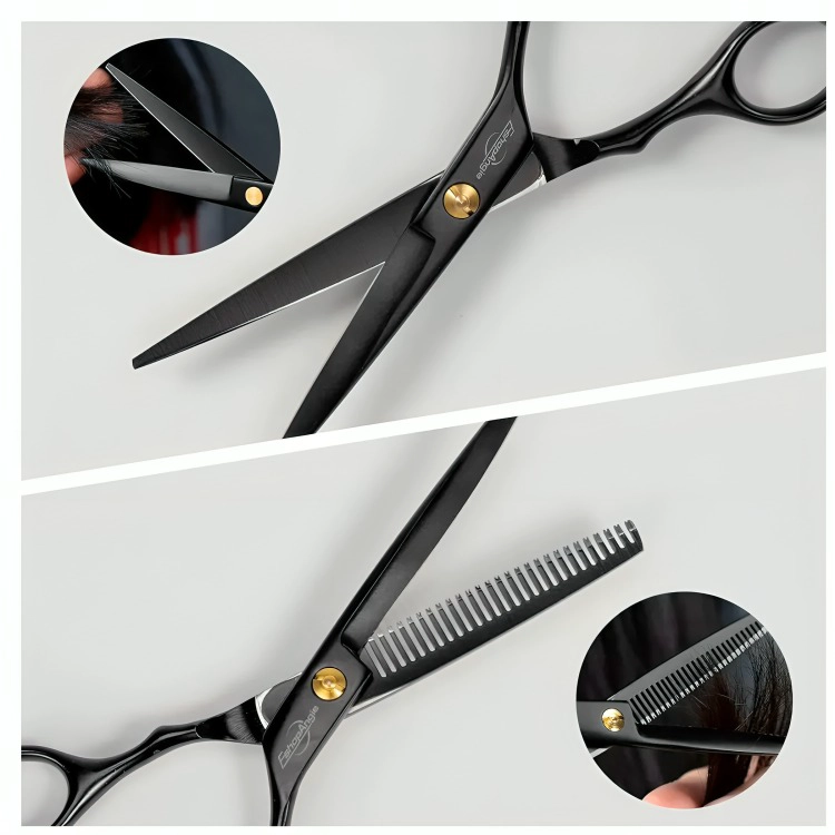SET TIJERAS PELUQUERIA BARBERIA CORTA PELO ENTRESACADOR 14PC - 1