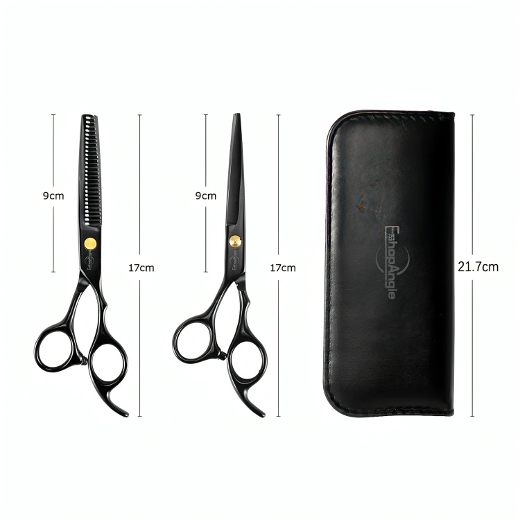 SET TIJERAS PELUQUERIA BARBERIA CORTA PELO ENTRESACADOR 14PC - 2