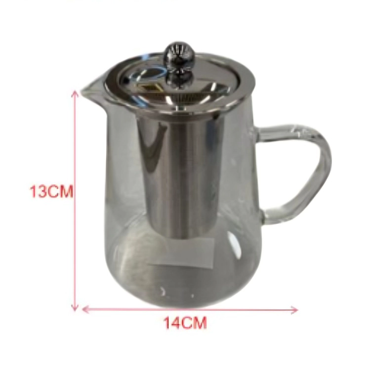 TETERA DE VIDRIO CON FILTRO 550 ML JARRA PARA TE  CON INFUSOR - 1