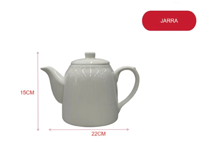 TETERA DE LOZA CON TAPA JARRA PARA TE  Y BEBIDAS - 2