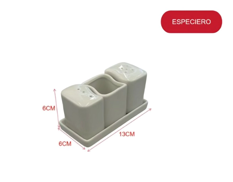 SET SALERO Y PIMENTERO CON BASE CONDIMENTERO DE MESA - 2