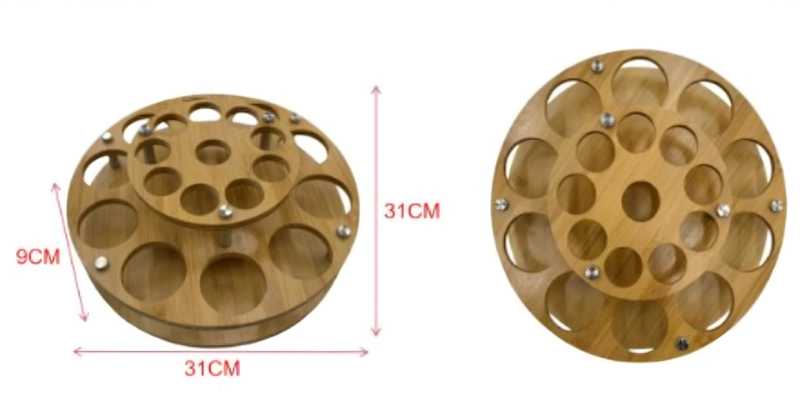 ESPECIERO GIRATORIO DE MADERA 360° 31 CM ORGANIZADOR DE CONDIMENTOS - 3