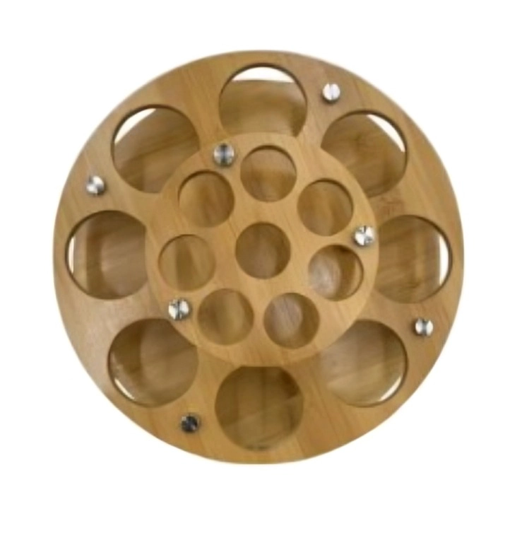 ESPECIERO GIRATORIO DE MADERA 28 CM ORGANIZADOR COCINA PRACTICO Y ELEGANTE - 1