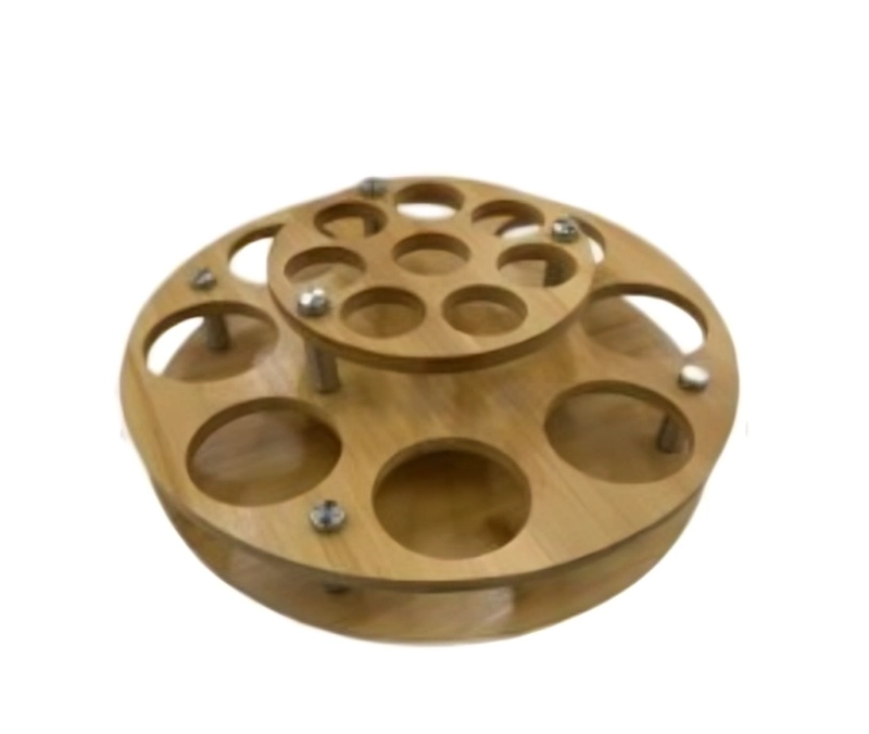 ESPECIERO GIRATORIO DE MADERA 28 CM ORGANIZADOR COCINA PRACTICO Y ELEGANTE - 3