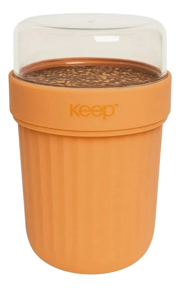 MUG METALICO ROSA ACERO 450ML KEEP - 4
