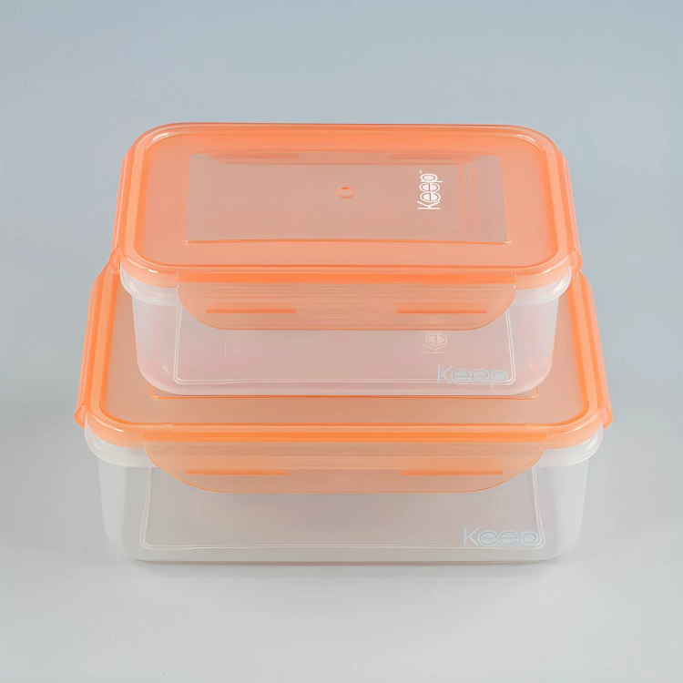 SET 2  CONTENEDOR DE ALIMENTOS HERME TICOS APILABLES KEEP - 3