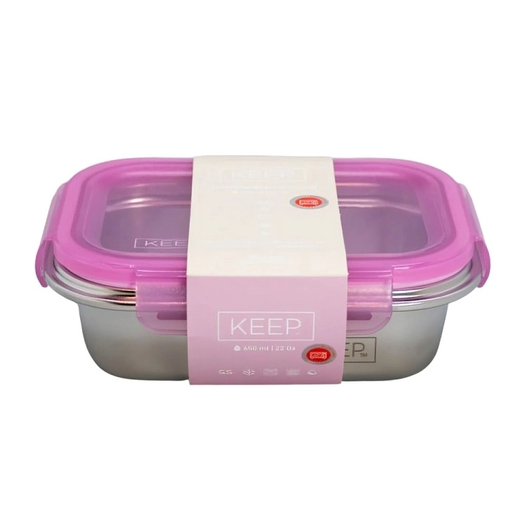 CONTENEDOR HERMETICOS METALICOS 1300 ML KEEP COLOR ROSA - 2