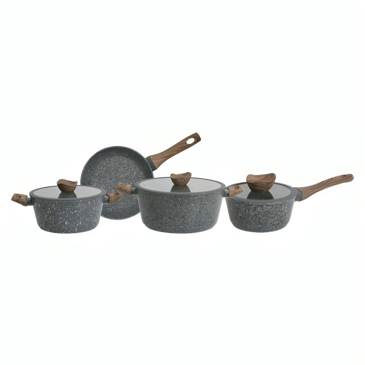 BATERIA DE COCINA ANTIADHERENTE 7 PIEZAS ROKKA KEEP - 1