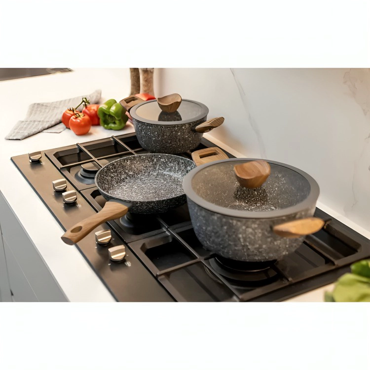 BATERIA DE COCINA ANTIADHERENTE 7 PIEZAS ROKKA KEEP - 3