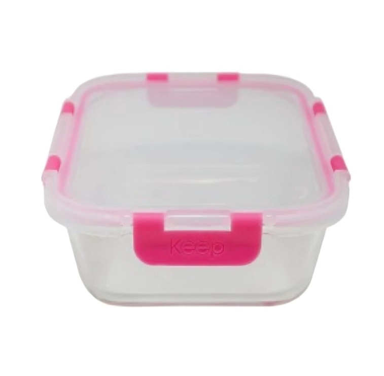 CONTENEDOR HERMETICO CUADRADO 1200ML GLASS KEEP - 2