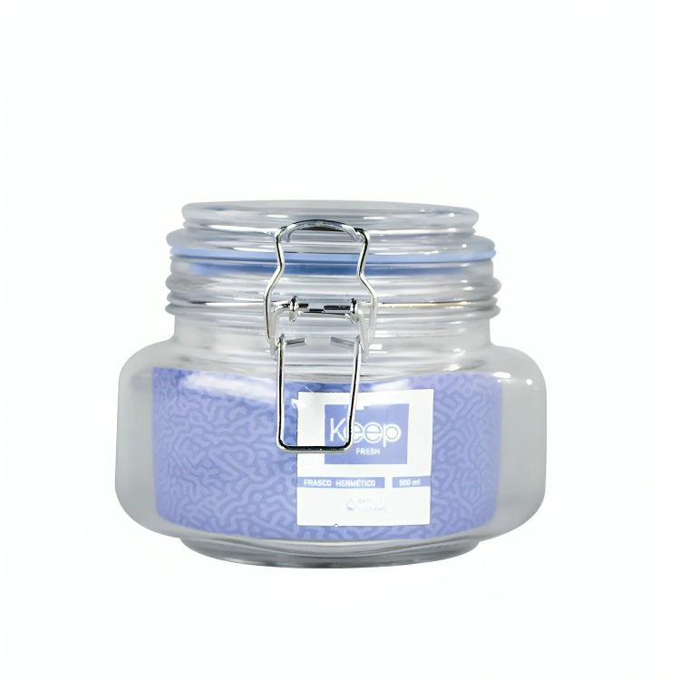 FRASCO CONTENEDOR HERMETICO DE VIDRIO  750ML KEEP LILA - 3