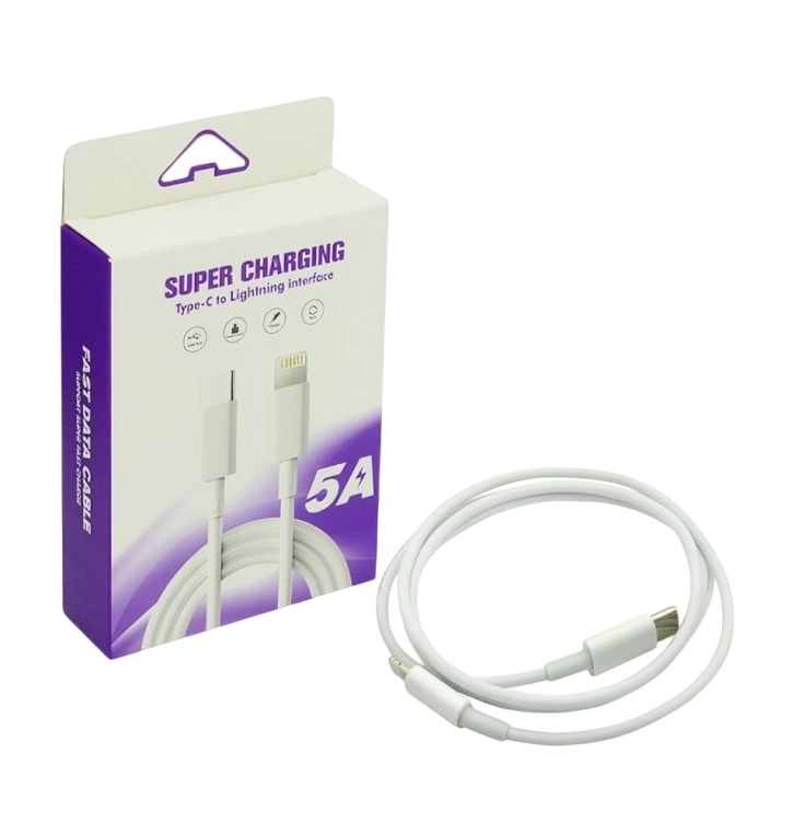CABLE TIPO IPHONE A USB SUPER CARGA RAPIDA 5A - 3