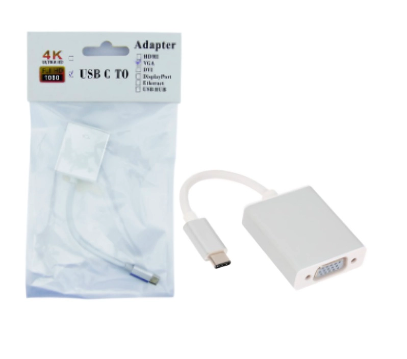 CONVERTIDOR CABLE TYPE-C A VGA HEMBRA - 1