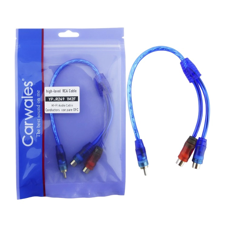 CABLE ADAPTADOR PARA AUDIO  2 RCA AZUL - 2