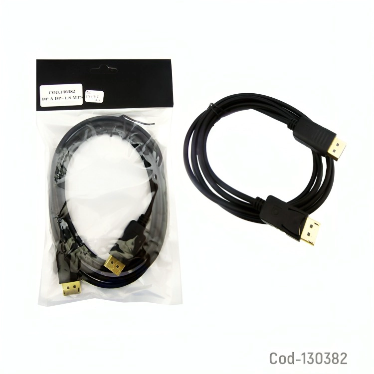 GENÉRICO CABLE DE DISPLAY PORT A DISPLAY PORT 1.8 METRO NEGRO