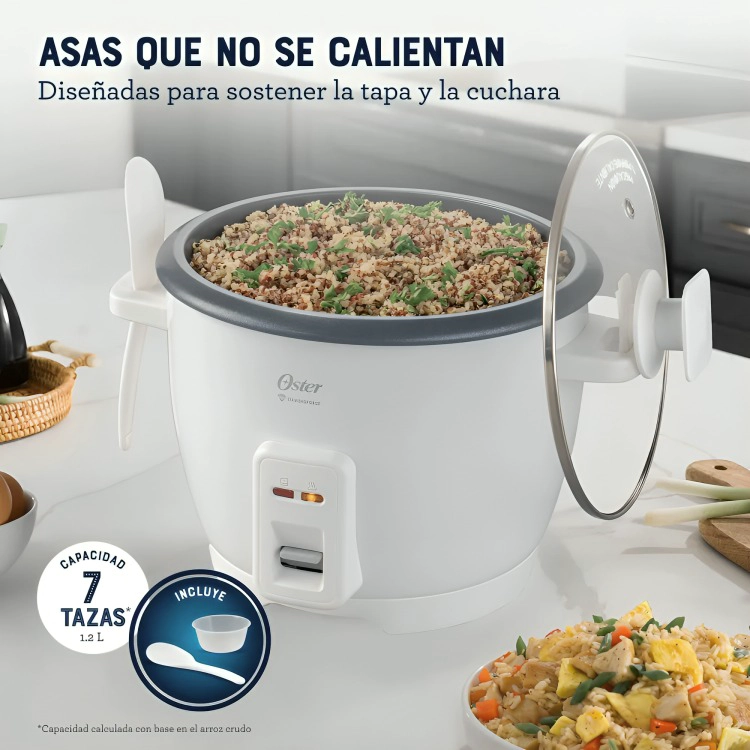ARROCERA OSTER®  DE 7 TAZAS CON DIAMONDFORCE CKSTRCB7DFWHT - 2