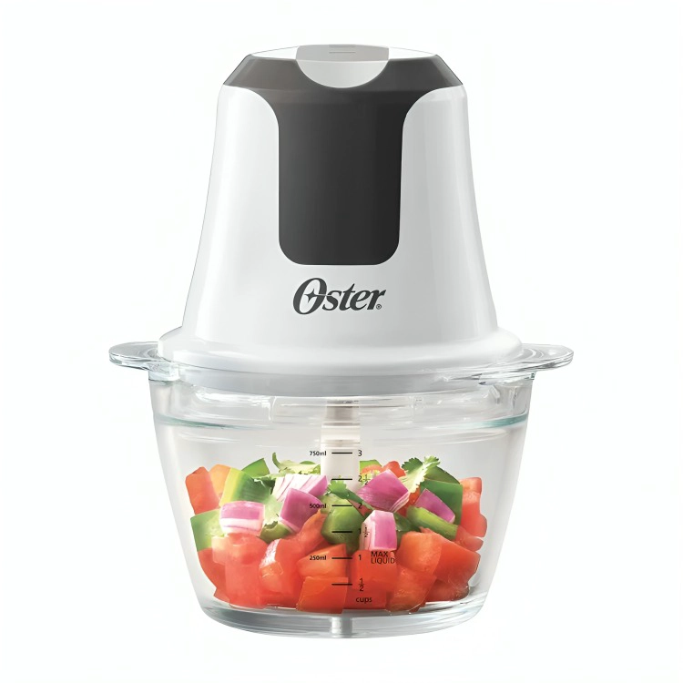 MINI PICADORA OSTER®   250 W 3 TAZAS CON BOWL DE VIDRIO FPSTFP3340 - 1
