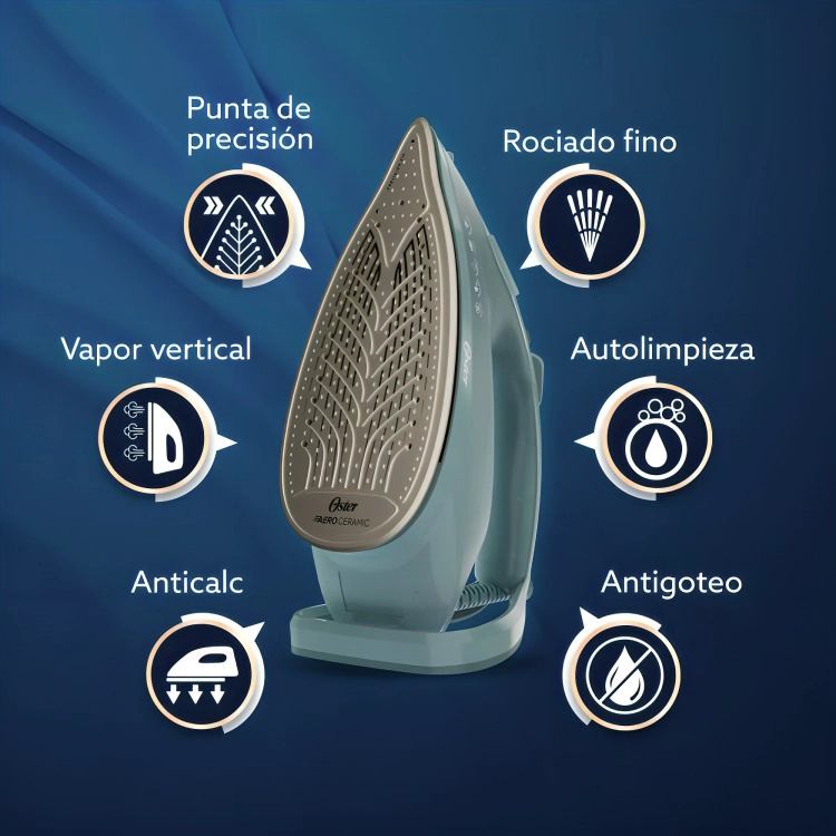 PLANCHA VAPOR OSTER® AEROGLIDE ANTIGOTEO VERDE GCSTAC7402 - 4