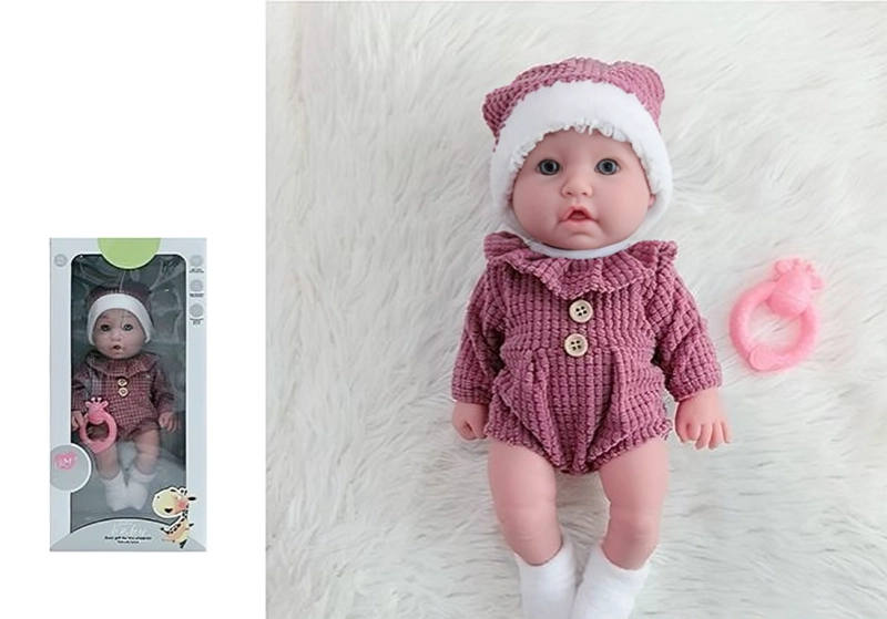 MUÑECA BEBE 30CM CON ACCESORIOS ROSADA - 1