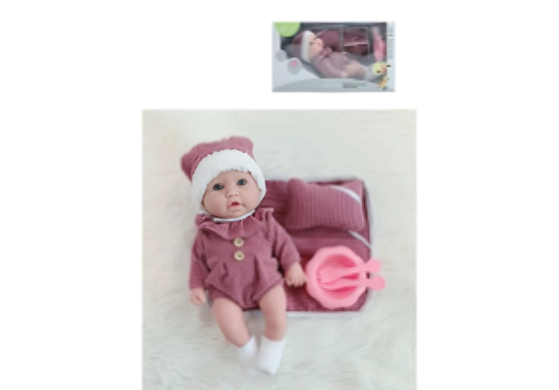 MUÑECA BEBE 30CM CON ACCESORIOS ROSADA - 3