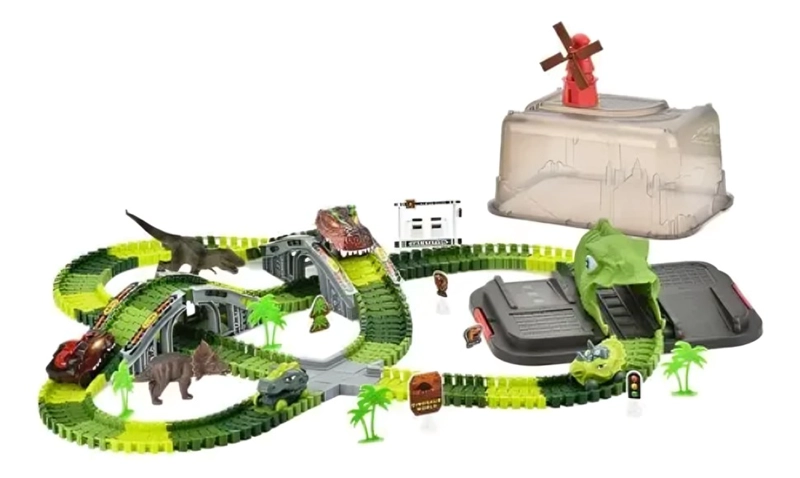 PISTA FLEXIBLE MODULAR 247 PIEZAS DINOSAURIOS - 3