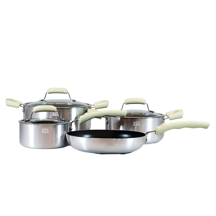 BATERIA DE COCINA 7 PIEZAS GALAXY CLOVER BÖRKEN - 1