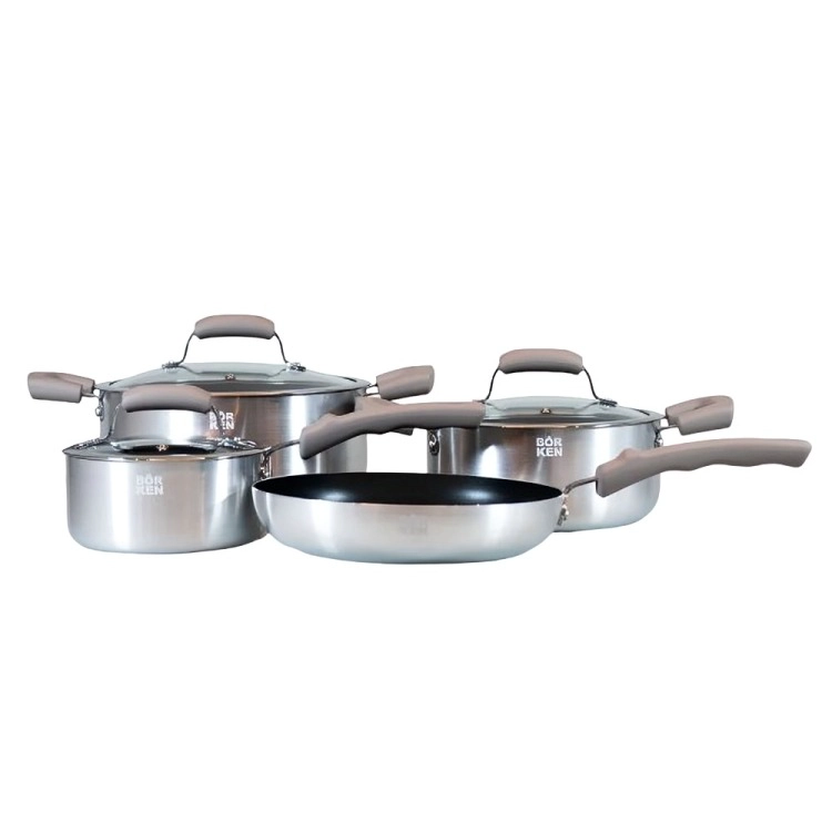 BATERIA DE COCINA 7 PIEZAS GALAXY MOCHA BÖRKEN - 1