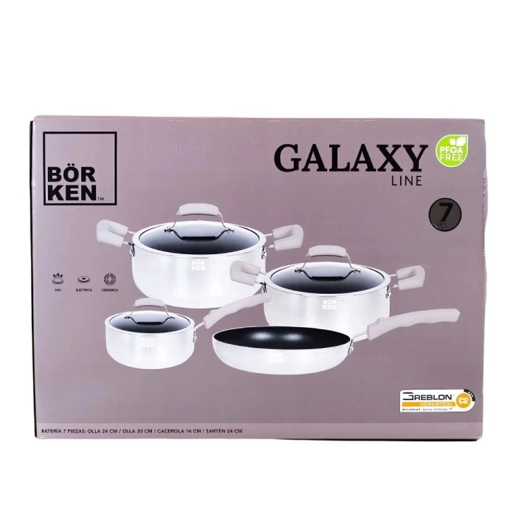 BATERIA DE COCINA 7 PIEZAS GALAXY MOCHA BÖRKEN - 2