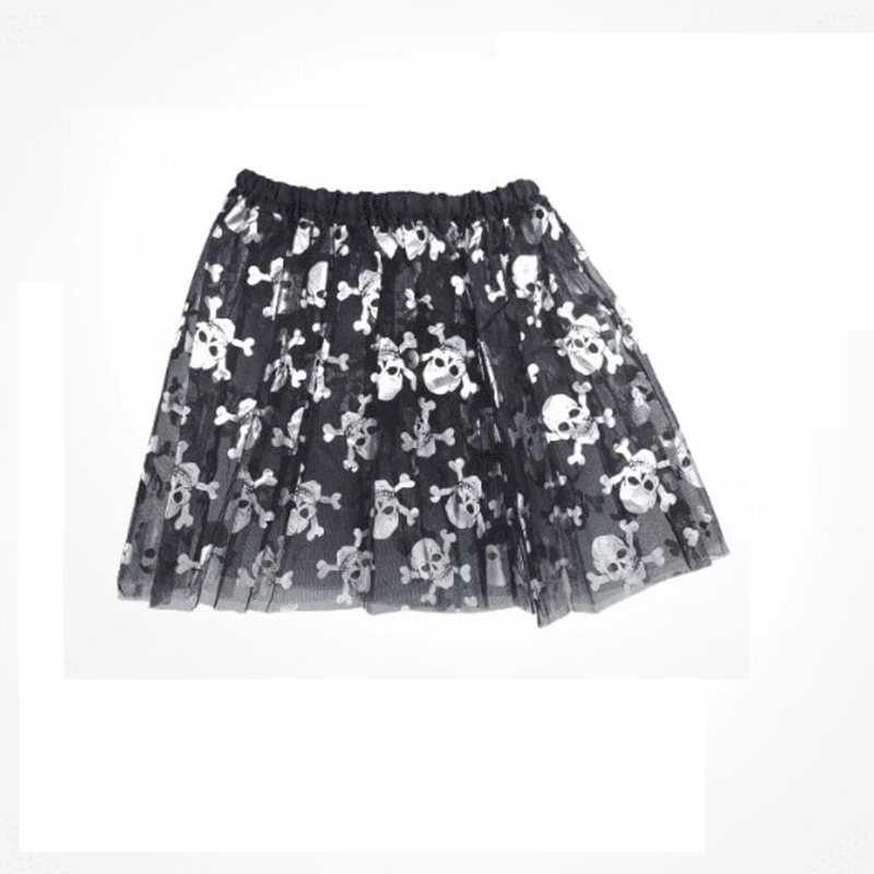 PACK X3 DISFRAZ HALLOWEEN NIÑA TUTU Y CINTILLO FIESTA PLATEADO - 3