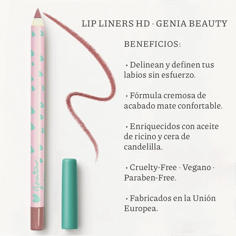 GENIA BEAUTY - LIP LINER HD LIPS ROSE - DELINEADOR DE LABIOS - 4