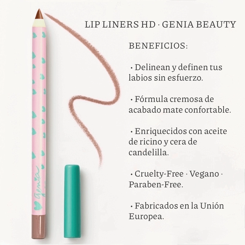 GENIA BEAUTY - HD HEARTLIPS TRIO - DELINEADORES DE LABIOS CREMOSO - 4