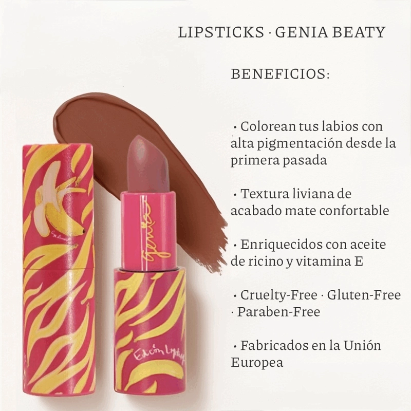 GENIA BEAUTY - BANANALIPS TRIO - TRIO LABIAL MATTE CREMOSO - 4