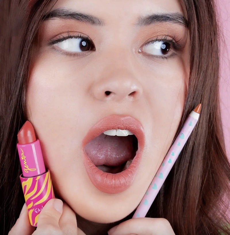 GENIA BEAUTY - DUO PEACHYWARM - LAPIZ LABIAL Y DELINEADOR CREMOSO - 2