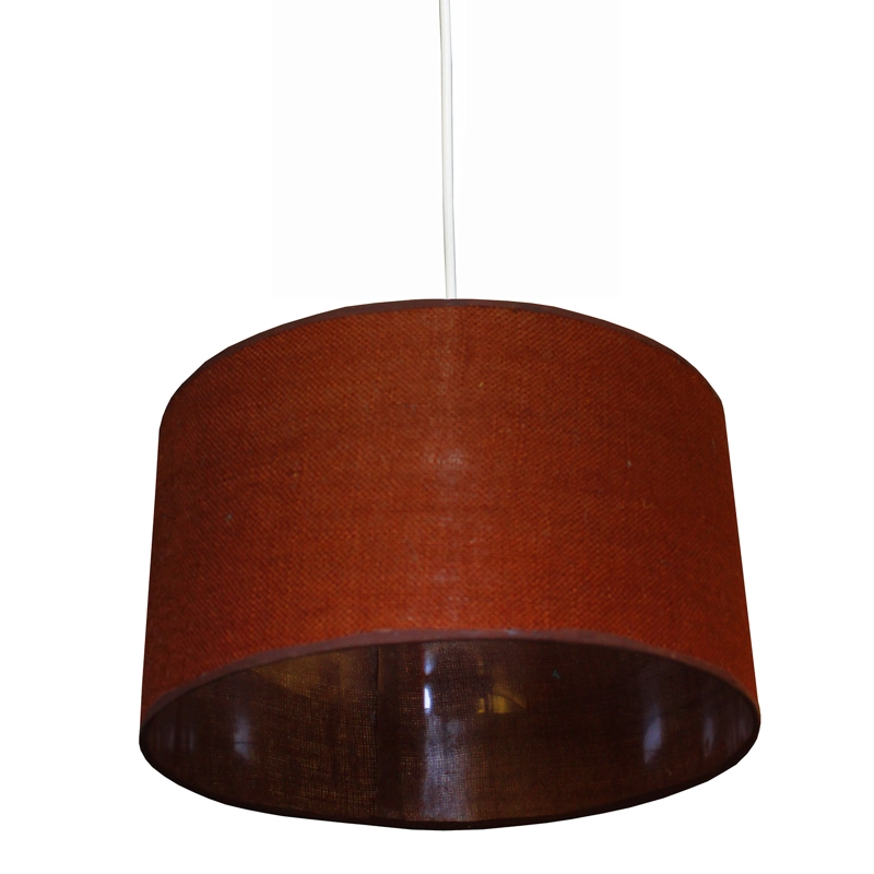 LAMPARA COLGANTE TAMBOR CHOCOLATE - 5