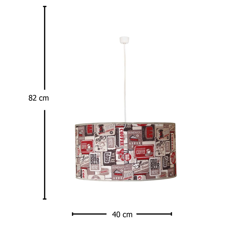 LAMPARA COLGANTE TAMBOR COFFE - 6