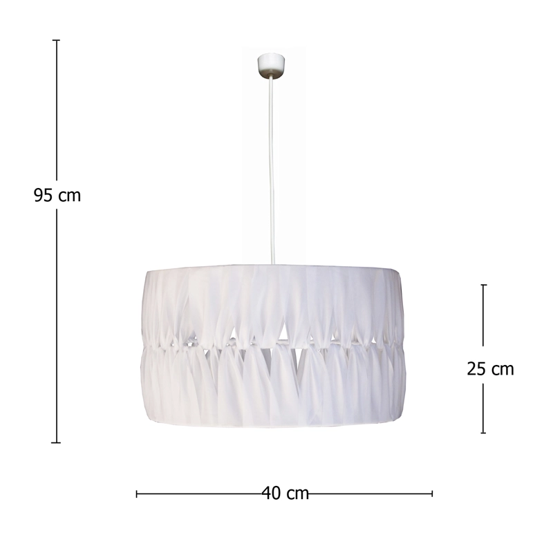 LAMPARA COLGANTE MACRAME  BLANCO - 4