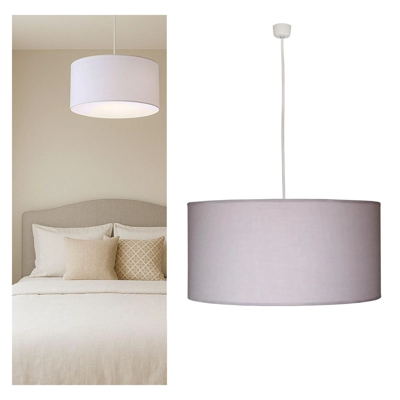 LAMPARA COLGANTE TAMBOR GRIS - 1