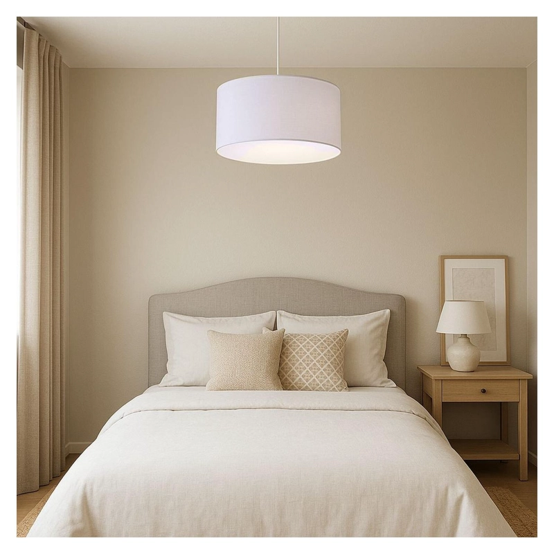 LAMPARA COLGANTE TAMBOR GRIS - 6