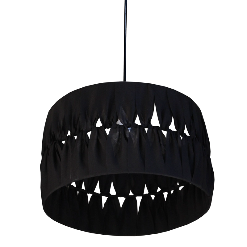 LAMPARA COLGANTE MACRAME  NEGRO - 6