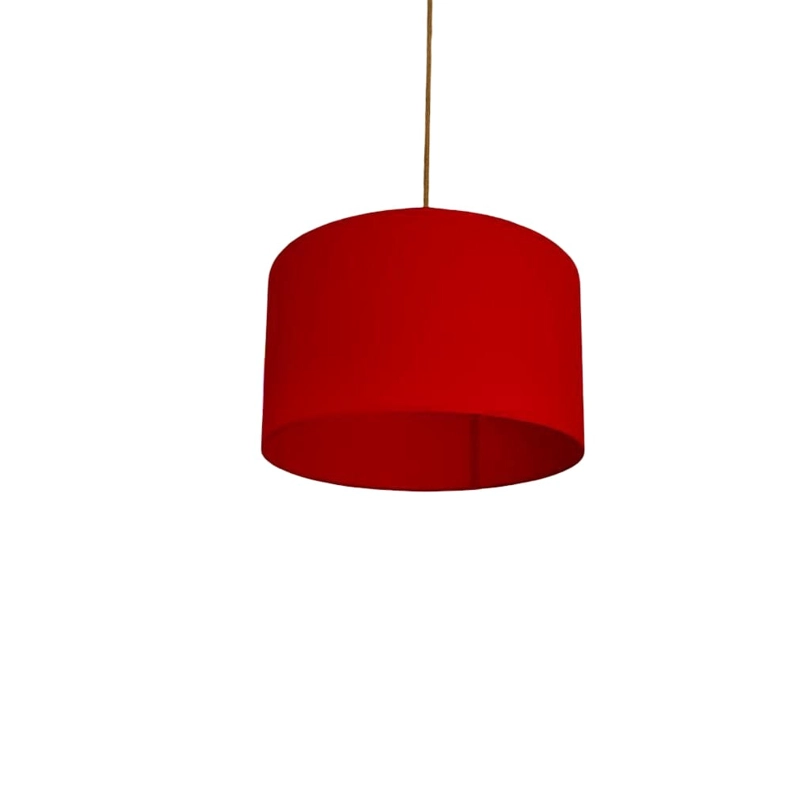 LAMPARA COLGANTE TAMBOR ROJO - 4