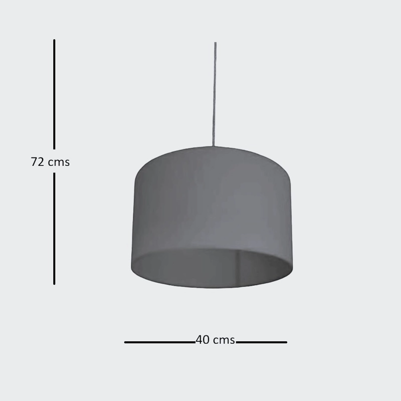 LAMPARA COLGANTE TAMBOR ROJO - 5