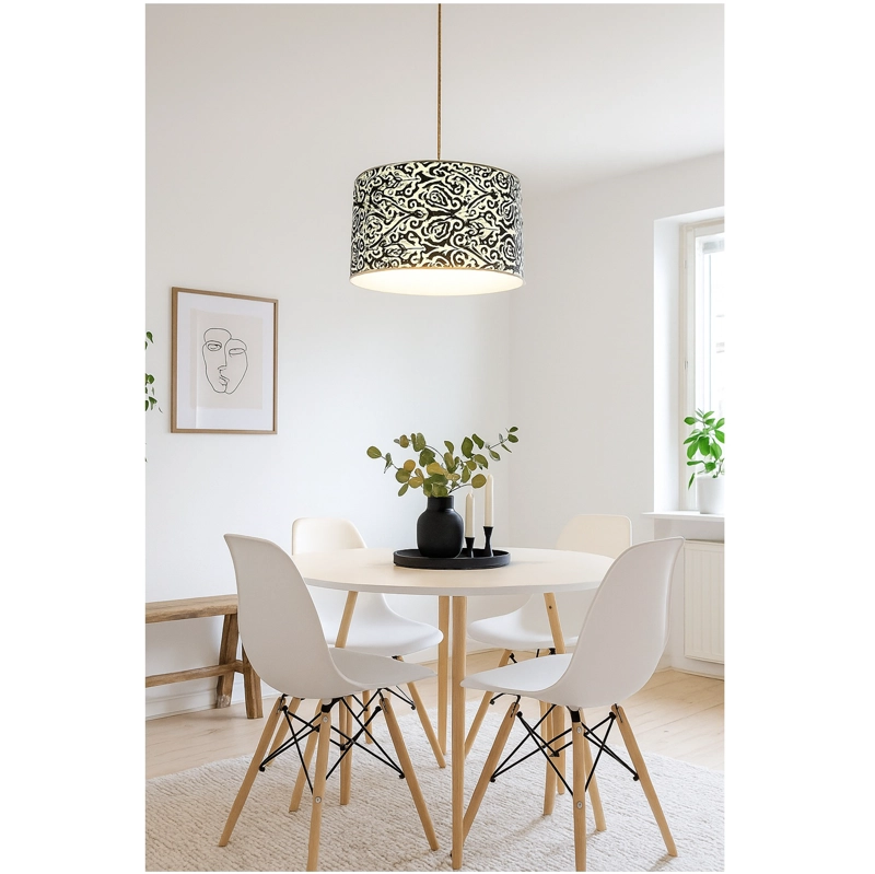 LAMPARA COLGANTE TAMBOR COLOR - 7