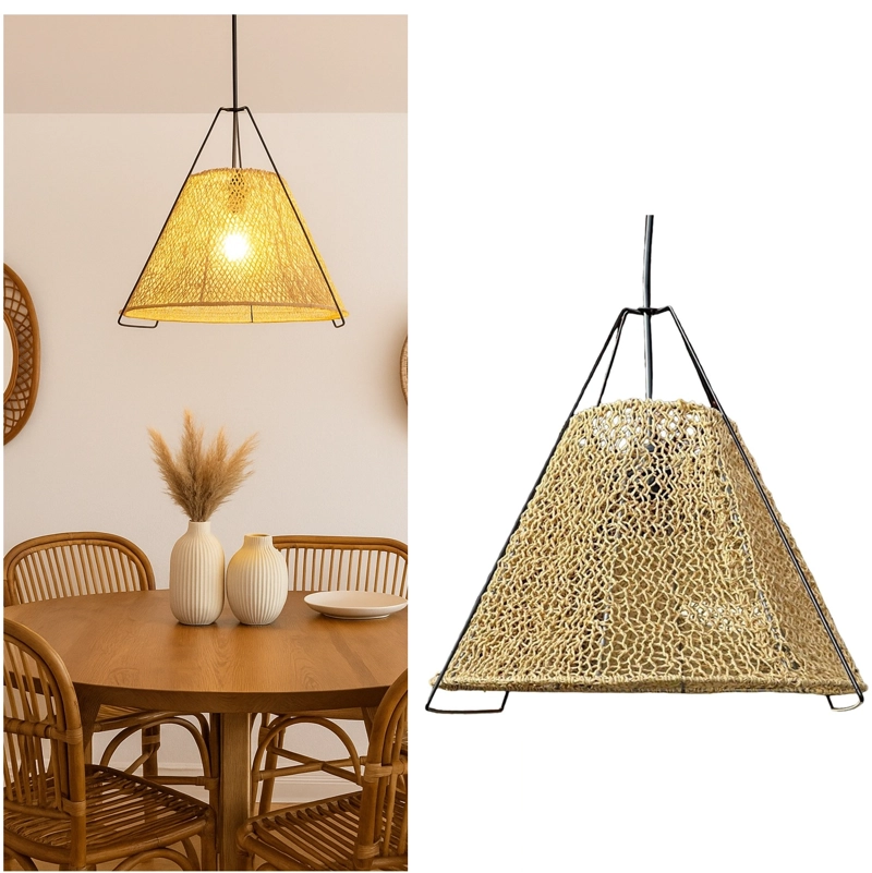 LAMPARA COLGANTE 16X40 TEJIDA - 1