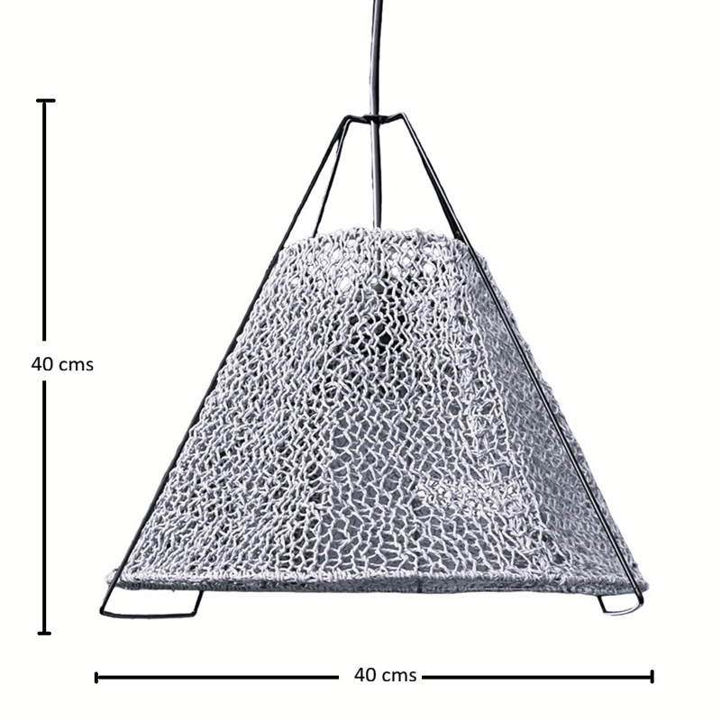 LAMPARA COLGANTE 16X40 TEJIDA - 4