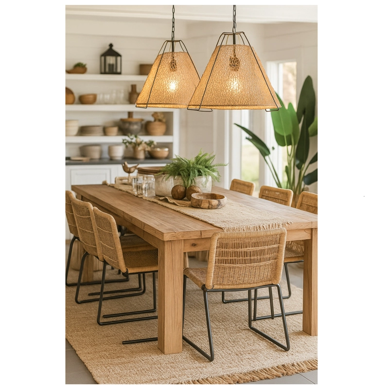 LAMPARA COLGANTE 16X40 TEJIDA - 5