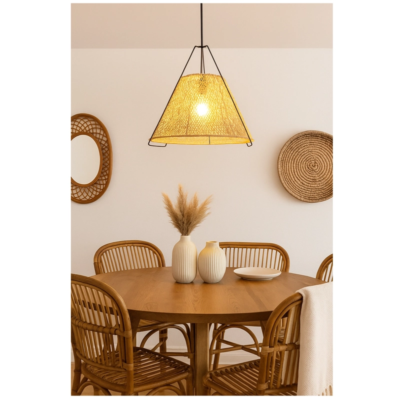 LAMPARA COLGANTE 16X40 TEJIDA - 7